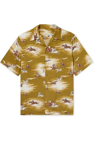 KAPITAL Convertible-Collar Printed Crepe Shirt - Men - - 3
