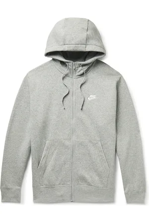 Nike Sportswear Club Logo-Embroidered Cotton-Blend Jersey Zip-Up Hoodie - Men - - S