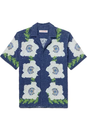Orlebar Brown Maitan Camp-Collar Embroidered Cotton Shirt - Men - - M