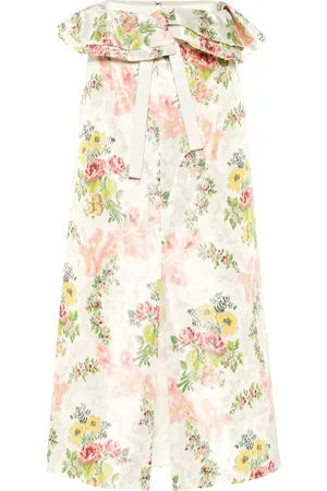 BROCK COLLECTION Peplum floral silk-blend skirt