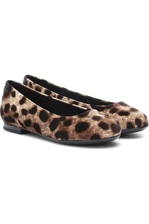 Dolce & Gabbana Leopard-print velvet ballet flats