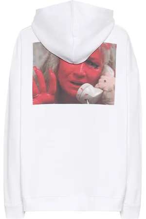 RAF SIMONS Printed cotton hoodie