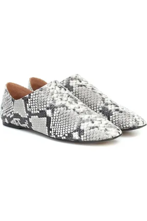 Joseph Snake-effect leather ballet flats