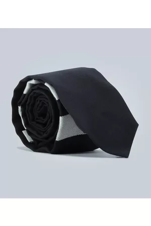 Thom Browne Women Neckties - Wool tie with striped detail
