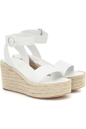 Gianvito Rossi Billie 45 leather espadrille wedges