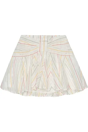 BONPOINT Noeud striped cotton skirt