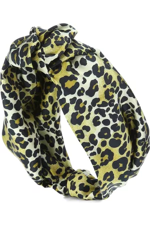 Jennifer Behr Marin leopard stretch-silk headband