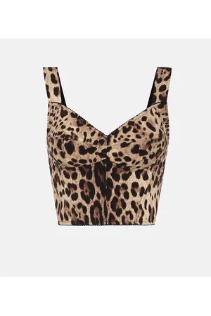 Dolce & Gabbana Women Bras - Leopard-print stretch-silk bustier