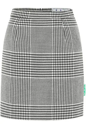 OFF-WHITE Houndstooth high-rise miniskirt