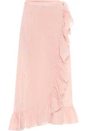 Lisa Marie Fernandez Linen-blend midi skirt