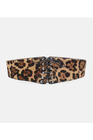 Alaïa Leopard-print calf hair belt