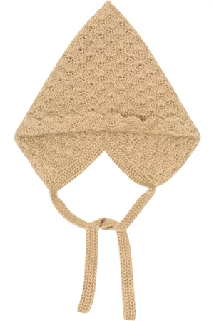 Caramel Baby Curlew cashmere beanie