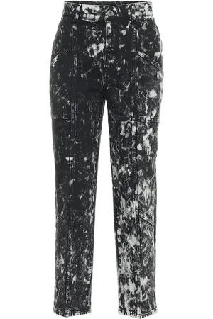 Stella McCartney Galaxy printed high-rise cropped jeans