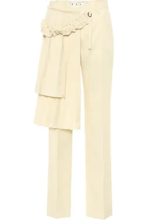 OFF-WHITE Curtains high-rise wool pants