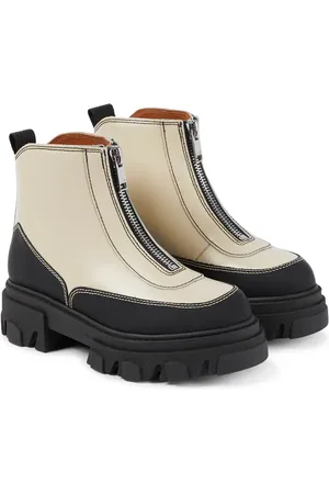 Ganni Leather ankle boots