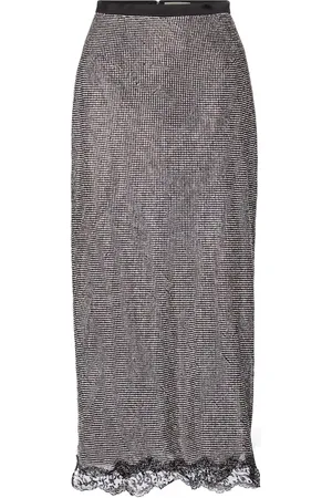 Christopher Kane Crystal mesh midi skirt