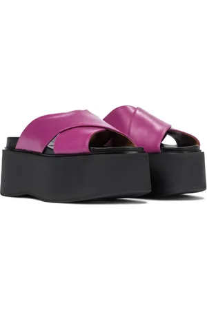 Marni Leather platform slides