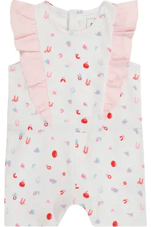 Marc Jacobs Baby printed cotton playsuit