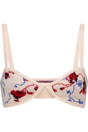 Khaite Eda intarsia cashmere bralette