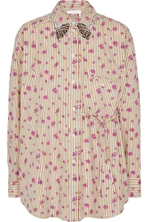 Chloé ChloÃ© Floral striped cotton shirt