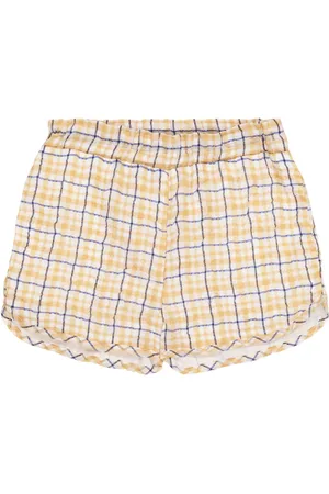 PAADE Dana checked chiffon shorts