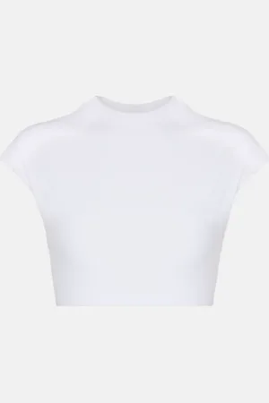 The Attico Stretch-jersey crop top
