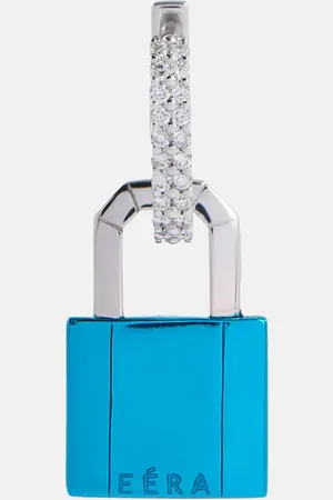 Eera EÃ©ra Lock Small 18kt white gold single earring with diamonds
