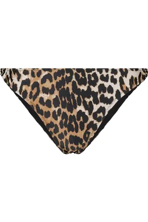 Ganni Leopard-print bikini bottoms