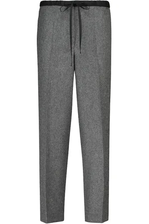 Jil Sander High-rise slim wool-blend pants