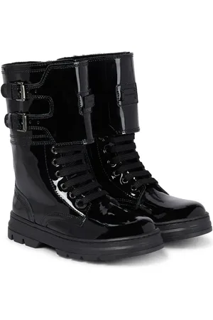 Dolce & Gabbana Patent leather combat boots