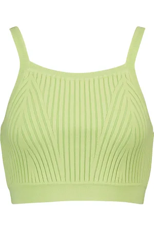 LIVE THE PROCESS Ribbed-knit crop top
