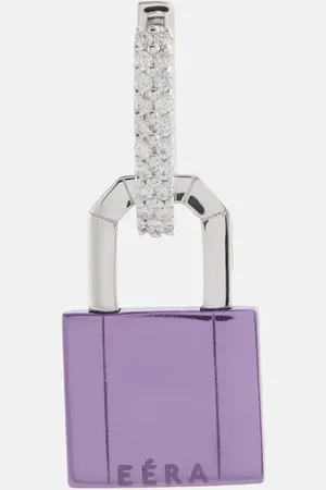 Eera EÃ©ra Lock Small 18kt white gold single earring with diamonds