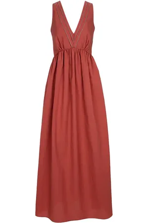 Brunello Cucinelli Cotton-blend maxi dress