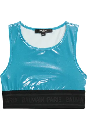 Balmain Metallic crop top