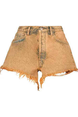 Alanui Valparaiso high-rise denim shorts