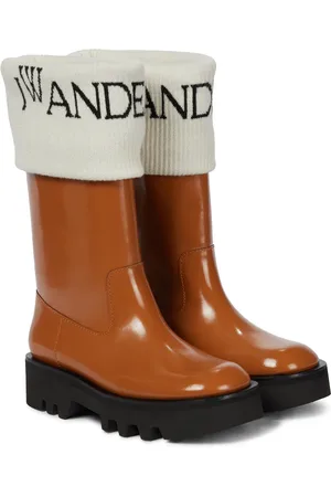 J.W.Anderson Logo-intarsia leather boots