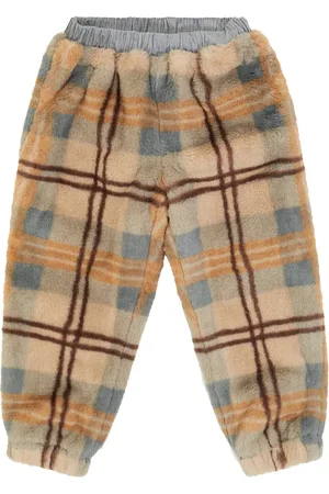 PAADE Checked faux fur sweatpants