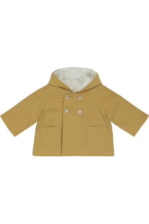 BONPOINT Baby hooded cotton corduroy jacket