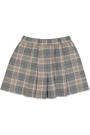 PAADE Checked cotton and cashmere skort