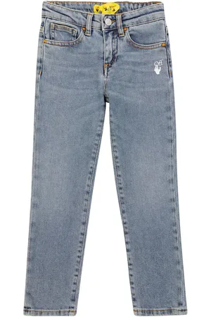 OFF-WHITE Diagonal slim-fit jeans