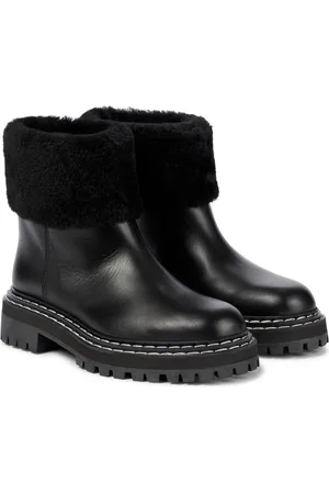 Proenza Schouler Shearling-trimmed ankle boots