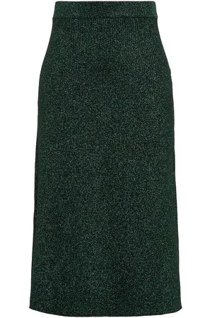 Christopher Kane High-rise metallic midi skirt