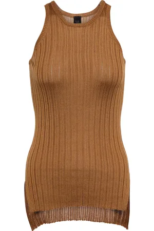 PETAR PETROV Teo silk ribbed-knit tank top