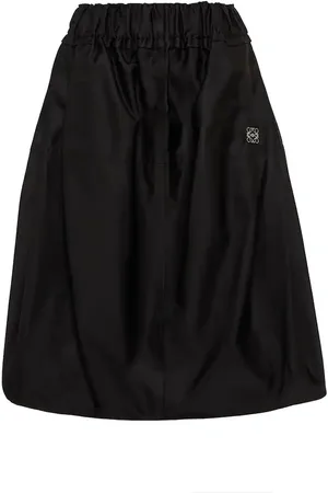 Loewe Anagram silk-blend midi skirt