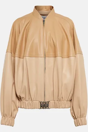 Loewe Anagram leather bomber jacket