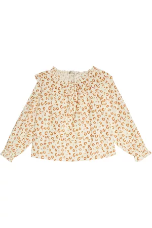 The New Society Olivia leopard printed cotton blouse