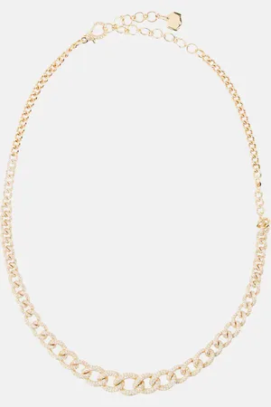 Shay 18kt chainlink necklace with diamonds