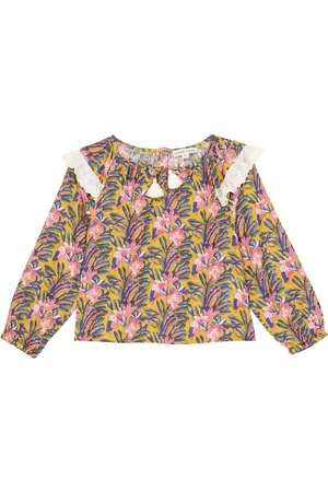 Louise Misha Iris floral cotton blouse