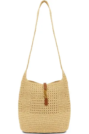 Saint Laurent Le 5 Ã 7 Medium raffia shoulder bag