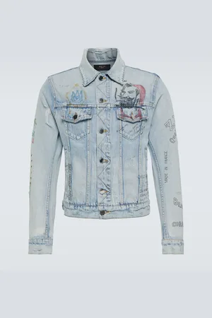 AMIRI X Zig-Zag printed denim jacket